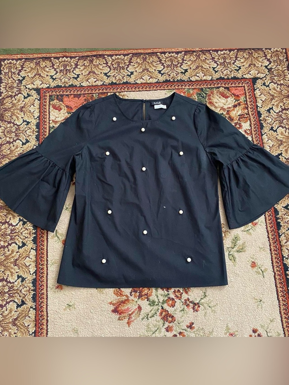 a.n.a pearl embellished blouse